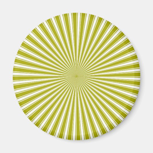 White en Limoen Funky Striped Abstracte Art Magneet (Voorkant)
