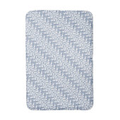 White en Navy Bird Herringbone Mat (Voorkant Verticaal)