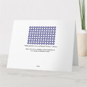 White en Navy Diamond Pattern Kaart (Achterkant)