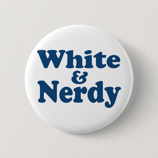 White en Nerdy Ronde Button 5,7 Cm (Voorkant)