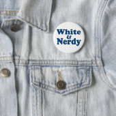 White en Nerdy Ronde Button 5,7 Cm (In situ)