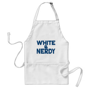 White en Nerdy Standaard Schort