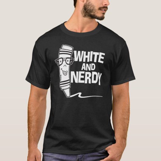 White en Nerdy T-shirt (Voorkant)