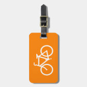 White en Oranje Bike Bagagelabel (Voorkant verticaal)