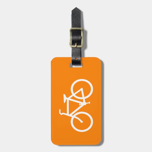 White en Oranje Bike Bagagelabel (Voorkant verticaal)