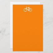 White en Oranje Bike Briefpapier (Voorkant / Achterkant)