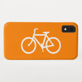 White en Oranje Bike Case-Mate iPhone Case (Achterkant (horizontaal))