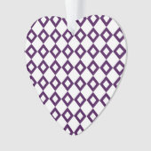 White en Paars Diamond Pattern Ornament (voorkant)