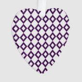 White en Paars Diamond Pattern Ornament (voorkant)