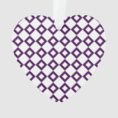 White en Paars Diamond Pattern Ornament (achterkant)