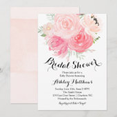 White en paars Floral Bridal Shower Kaart (Voorkant / Achterkant)