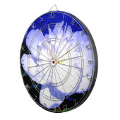 White en paarse Peony Dartbord (Voorkant Rechts)