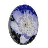 White en paarse Peony Dartbord (Voorkant Links)