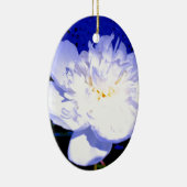 White en paarse Peony Keramisch Ornament (Rechts)