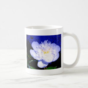 White en paarse Peony Koffiemok