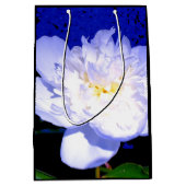 White en paarse Peony Medium Cadeauzakje (Voorkant)