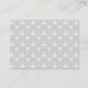 White en pastel Grey Damask Design. Visitekaartje