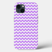 White en Pastel Paars Zig Zag Chevron Case-Mate iPhone Case (Achterkant)