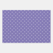 White en Periwinkle Polka Dot Mix Inpakpapier Vel (Voorkant 3)