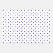 White en Periwinkle Polka Dot Mix Inpakpapier Vel (Voorkant 2)