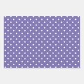 White en Periwinkle Polka Dot Mix Inpakpapier Vel (Voorkant)