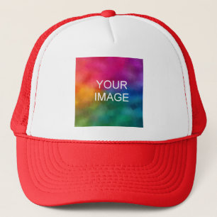 White en Red Creëer je eigen foto uploaden Trucker Pet