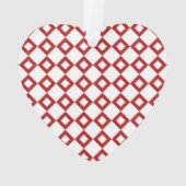 White en Red Diamond Pattern Ornament (achterkant)