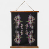 White en Red Lily Flowers Abstract Hangend Wandkleed (Voorkant)