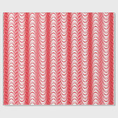 White en Red Moiré Stripes Trippy Abstract Modern Cadeaupapier (Vlak)