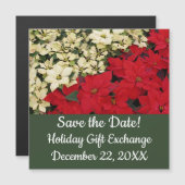 White en Red Poinsettias I Holiday Floral (Voorkant / Achterkant)