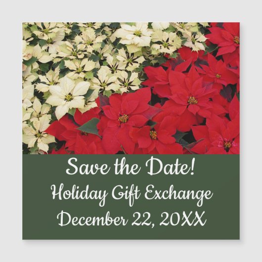 White en Red Poinsettias I Holiday Floral (Voorkant)