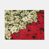 White en Red Poinsettias I Holiday Floral Deurmat (Voorkant)