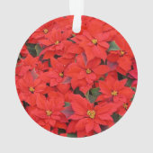 White en Red Poinsettias I Holiday Floral Ornament (achterkant)