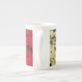 White en Red Poinsettias I Holiday Floral Porselein Kop (Achterkant)