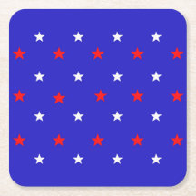 White en Red Stars - Starry Sky Pattern