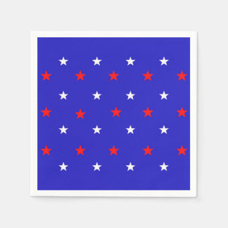 White en Red Stars - Starry Sky Pattern Servet