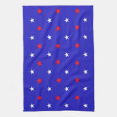 White en Red Stars - Starry Sky Pattern Theedoek (Verticaal)