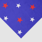 White en Red Stars - Starry Sky Pattern Tissuepapier (Detail)