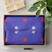 White en Red Stars - Starry Sky Pattern Tissuepapier (Geschenk)