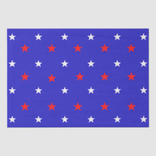 White en Red Stars - Starry Sky Pattern Tissuepapier