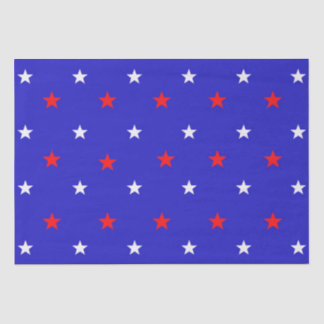 White en Red Stars - Starry Sky Pattern Tissuepapier