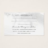 White en Roos Gold Agate Business Gift Kaart (Achterkant)