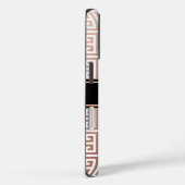 White en Roos Gold Foil Greek Key Black Monogram Case-Mate iPhone Case (Achterkant / Rechts)