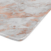 White en Roos Gold Marble 3 Snijplank (Hoek)
