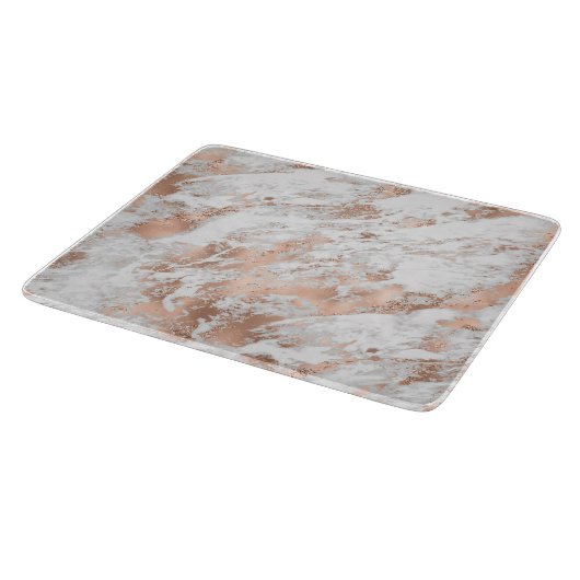 White en Roos Gold Marble 3 Snijplank (Hoek)