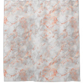 White en Roos Gold Marble 4 Douchegordijn (Voorkant)