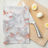 White en Roos Gold Marble 7 Theedoek (Quarter Fold)