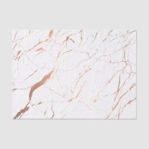 White en Roos Gold Marble Designer Tissuepapier