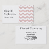 White en roze Chevron Professional Visitekaartje (Voorkant / Achterkant)