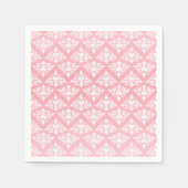 White en Roze Damask Servet (Voorkant)